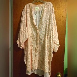 NWT Maeve Lena balloon sleeve button down tunic top size L